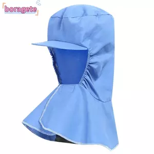 Mũ choàng không bụi BORAGETE, Mũ bảo vệ cổ màu trơn, Xưởng làm việc thoáng khí