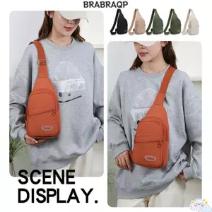 Túi đeo chéo BRARAA, Túi đeo vai rộng rãi nhẹ, Dây đeo có thể điều chỉnh thời trang Chất liệu Nylon Túi Tote nhiều túi Sử dụng du lịch