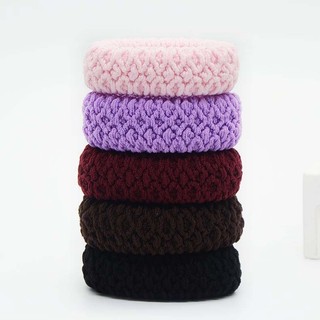 Phụ kiện buộc tóc Không thể phá vỡ Độ đàn hồi cao Boutique Khăn da Jacquard Dây cao su rộng Dây buộc tóc QW6Z