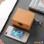 Hộp bảo vệ tín hiệu CHEESELY, Hộp Faraday chặn RFID bằng da ngựa điên, Chất liệu che chắn Nano cổ điển Hộp đựng điện thoại di động chống bức xạ bền bỉ
