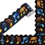 EDIWANY 1 Cuộn Bảng Phấn Biên Giới, Giấy DIY Biên Giới, Đàn Piano Nhạc Sáng Tạo 7.5cm 10Meter Nhãn Dán Trang Trí Thủ Công
