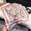 < YEI > Khăn trùm đầu bằng Satin vuông Silky 70cm Thiết kế hoa dành cho nữ Thời trang Tóc Ne Phụ kiện Quà tặng Mới