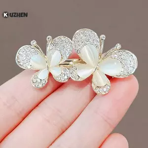 KUZHEN Kim Cương Giả Thổ Cẩm Dành Cho Nữ Opal Hợp Thời Trang Bướm Thanh Lịch Thổ Cẩm Chân Trang Sức Tiệc Cưới Quà Tặng HOT