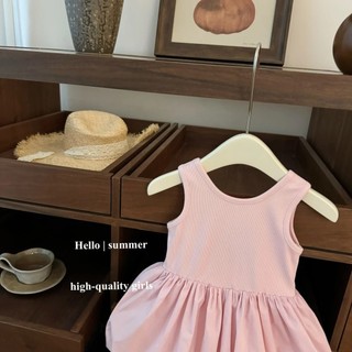 Mùa Hè Bé Gái Hồng Ngọt Ngào Nhỏ Dây Phong Cách Phương Tây Bud Váy Phong Cách Phương Tây Váy Công Chúa