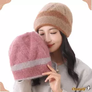 Mũ Bonnet CHEESELY, Mũ Dệt Kim Thanh Lịch Dệt Kim, Giữ Ấm Chống Gió Lạnh Người Cao Tuổi Mũ Len Thể Thao Ngoài Trời
