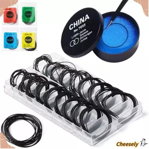 CHEESELY 200 Cái / bộ Vòng chữ O cao su, Dụng cụ sửa chữa đóng hộp Cao su mặt sau đồng hồ, bền cho miếng đệm vòng chữ O chống nước 0,5mm / 0,6mm