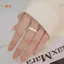 < Honeyba > Nhẫn Hoa Cúc Vintage Dành Cho Nữ Nhẫn Hoa Dễ Thương Có Thể Điều Chỉnh Mở Ngón Tay Nhẫn Cưới Đính Hôn Xu Hướng Nữ Trang Sức Đẹp