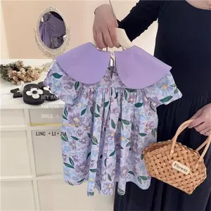 Đầm hoa bé gái (100-130) Phong cách mới Váy công chúa phương Tây phong cách Hàn Quốc