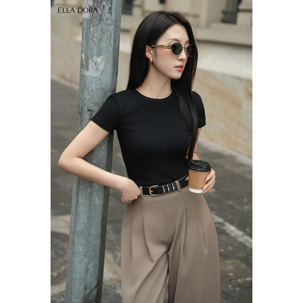 Áo thun nữ ELLA DORA baby tee form ôm nhẹ tôn dáng phong cách trẻ trung thanh lịch 5 màu [AT24]