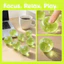 CATMALLER88 Đồ chơi giảm căng thẳng mềm, Thiết kế ngộ nghĩnh Hình quả nho xanh Đồ chơi Squishy trái cây, Di động bóng thực tế có thể tái sử dụng Thư giãn bóp tăng chậm