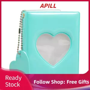 Apill Túi đựng album ảnh mini trang trí tiện dụng cho ảnh 3 inch (Xanh bạc hà)