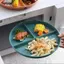 Đĩa ba lưới phía Tây cho thực phẩm Đĩa chia Salad trái cây Rơm lúa mì Đĩa ăn kiêng Khay đựng thức ăn Đồ ăn nhà bếp [VN]