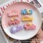 Tự làm DIY kẹp tóc, bình nước mũ bảo hiểm, mặt dây chuyền trang trí "Happy Sweet" họa tiết chanh và hoa tặng kèm keo dán