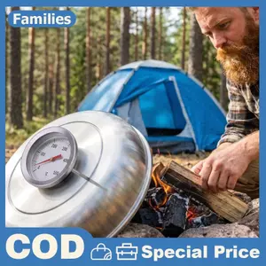 Đồng hồ đo nhiệt độ lưỡng kim BBQ 0-500C cho lò nướng thịt nướng r