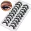 ITRUMPET Lông mi giả chồn, Lông mi giả dài thủ công mơ màng, Thời trang nữ Full Strip Cruelty-free Dramatic Fake Eyelash Extension
