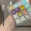 Bảng Phấn Mắt 16 Màu Nhũ Lấp Lánh Kèm Đá Đính Mặt Sticker Trang Điểm Makeup Dự Tiệc Siêu Sang