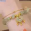 Bluelover Luy Ngọc Chuông Cổ Mặt Dây Chuyền Đính Hạt Vòng Tay Phong Cách Trung Hoa Mây Tốt Lành Vòng Tay Hai Lớp Nữ Trang Sức Thời Trang Mới