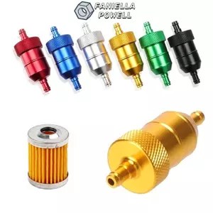 Bộ lọc ATV FANIELLAPOWELL, Bộ lọc xăng có thể làm sạch bằng nhôm CNC, Nâng cấp hiệu suất Bộ lọc xe máy bền có thể tái sử dụng kích thước 8mm cho xe máy & ATV
