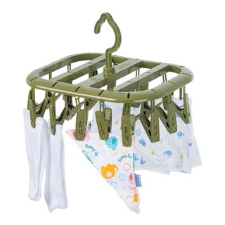 Móc dù chùm chữ nhật nhựa VIỆT NHẬT - Nhỏ 12 kẹp, lớn 20 kẹp - Phơi vớ, đồ lót, quần áo bé - 2803/4