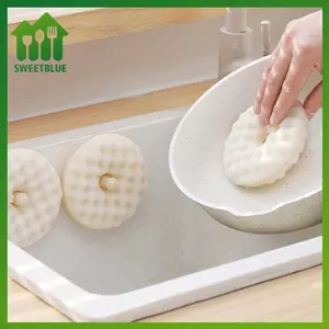 SWEET Cốc Hút Hai Mặt Xốp Lau Có Thể Tháo Rời Mềm Nhà Bếp Bàn Chải Làm Sạch Món Ăn Bàn Chải Cho Đĩa Chảo Nồi n