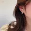 PNPIA- Bông tai ngọc trai giả sang trọng nhẹ nhàng Bông tai thời trang nữ Pha lê trang sức thanh lịch Quà tặng dự tiệc