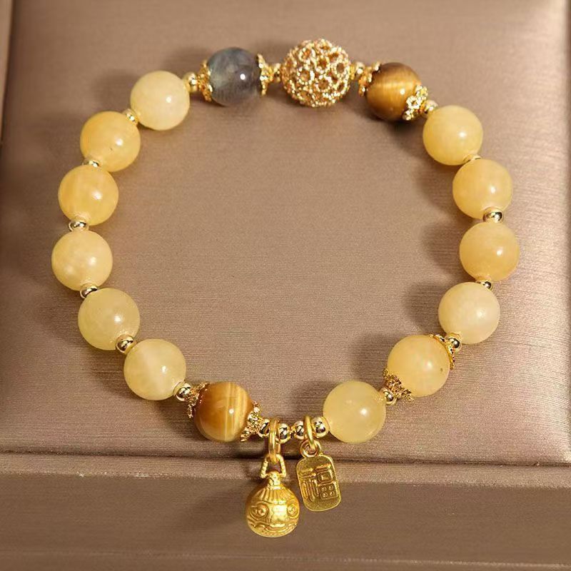 Vòng tay Citrine tự nhiên phong cách Trung Quốc mới