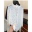 Milyfashion Trắng Dopamine Chấm Bi Dài Tay Áo Thun Mùa Hè Mỏng Chống Nắng Áo Phong Cách Hàn Quốc Rời Top S78X