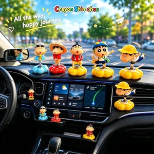 Xoay Crayon Shin-chan Nohara Shinnosuke Sáng Tạo Để Bàn Trang Trí Hoạt Hình Ngoại Vi Ô Tô Bảng Điều Khiển Đồ Trang Trí