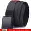 Thắt lưng bện Nylon DUSKGLOW, Giải trí thiết kế thương hiệu sang trọng Dây thắt lưng khóa nhựa, Dây đeo vải thông thường có thể điều chỉnh
