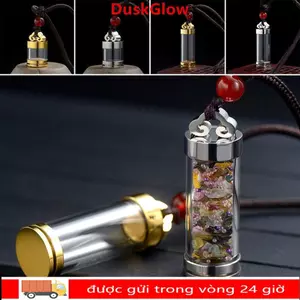 Vòng cổ lọ nước hoa DUSKGLOW, Mặt dây chuyền chai chúc bạc bằng hương liệu vàng, Trang sức tưởng niệm Vòng cổ chai nước hoa khuếch tán tinh dầu có thể mở được