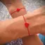 Vòng tay trái tim AqToCna Boho dành cho cặp đôi Dây tình bạn có thể điều chỉnh Quà tặng bện thủ công cho kỷ niệm hoặc sinh nhật AqToCna
