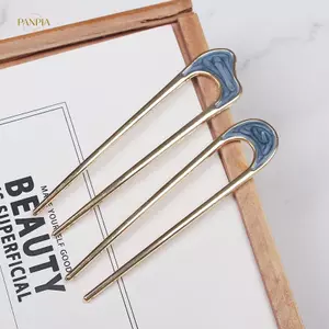 PNPIA- Kim Loại Hình Chữ U Tóc Sti Nữ Thanh Lịch Vỏ Men Kẹp Tóc Nữ Mũ Mới