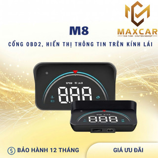HUD M8 Thiết Bị Hiển Thị Thông Tin Trên Kính Lái Cổng OBD2 - Lái Xe An Toàn