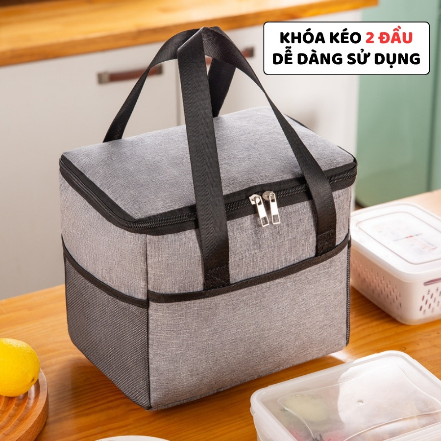 Túi Đựng Hộp Cơm Trưa Văn Phòng ENODA HOME, Túi Vải Chữ Nhật Giữ Nhiệt Tốt Đựng Đồ Ăn TUICOM007