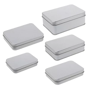 Hộp đựng tiền xu/kẹo/chìa khóa bằng kim loại thiếc màu bạc nhỏ gọn