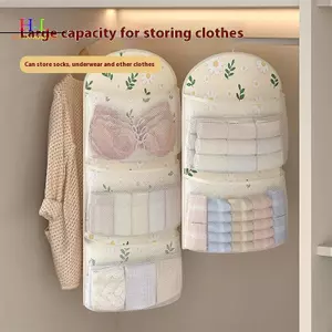 HL 2 / 3 Lớp Lưu Trữ Dung Tích Lớn Túi Lưới Đồ Lót Sos Túi Bảo Quản Thoáng Khí Tủ Quần Áo Tổ Chức Có Móc Treo Quần Áo LMWU