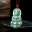 Phong cách mới Ice a Goods Bean Green Guanyin Tượng Phật Mặt dây chuyền