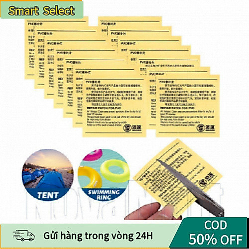 【COD】Set 20 Miếng Dán Vá Bể Bơi Bơm Hơi Tự Dính PVC Trong Suốt Chống Thấm Nước Hiệu Quả