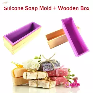 Khuôn Xà Phòng Silicon ZENZON, Khuôn Làm Xà Phòng Hình Chữ Nhật 1200ml, Chống Dính DIY Handmade Xà Phòng Silicon Linh Hoạt Thủ Công Hình Chữ Nhật Khuôn Xà Phòng Phụ Kiện Nướng Bánh