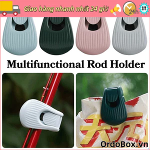 ORDOBOX 1 / 4 Giá đỡ cần câu đa chức năng, Kẹp lưu trữ đồ ăn nhẹ Kẹp cần câu chống trượt, Tấm bảo vệ cần câu treo tường bền di động Phụ kiện câu cá