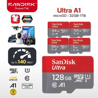 Thẻ nhớ Sandisk Ultra Micro SD SDXC 1TB-16GB MicroSD kèm adapter cho camera CCTV