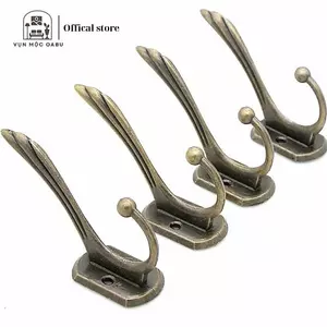 Móc treo kim loại gắn tường Oabu 9.7cm phong cách cổ điển vintage 12a