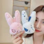 QEARY Thỏ Gothic, Nhỏ Gọn Handmade-look Halloween Plushie, Búp Bê Quirky Màu Trơn Bền Nhẹ Stitch Bunny Goth Lovers