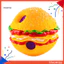 Đồ chơi thú cưng Burger Shape Giggle Âm thanh thu hút Chăm sóc răng miệng chống cắn Đa chức năng Làm sạch răng Đồ chơi chơi chơi cho chó Wobble Giggle Ball Đồ dùng cho thú cưng