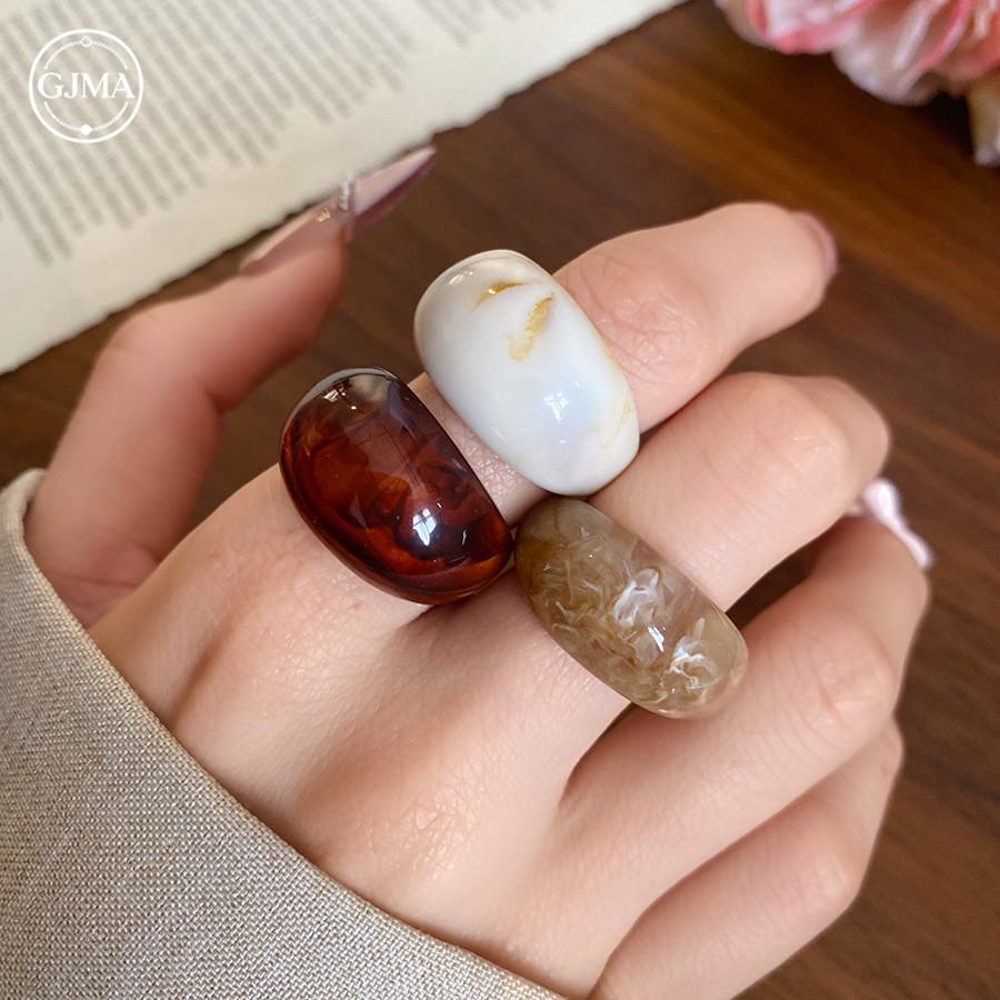 Bộ ba mảnh vòng tròn nhựa phụ kiện thời trang thích hợp dành cho nữ
