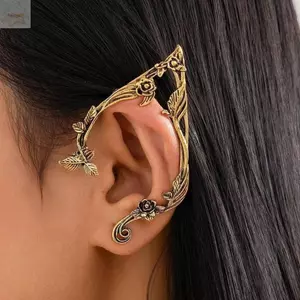 AWNGD 1 Cặp Bông Tai, Goth Fairy Elf Tai Tinh Tế Nữ Bông Tai, Halloween Vintage Trang Sức Trang Sức Tai