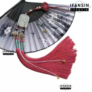Mặt dây chuyền tua rua thắt lưng IFASIN, Phụ kiện trang phục Phụ kiện thắt lưng Xiuyan Hanfu, Cá chép thanh lịch Chơi với thiết kế mặt dây chuyền tua rua họa tiết hoa sen Mặt dây chuyền thắt lưng cho nam giới