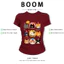 BOOM Áo Baby Tee Nữ Cotton Ôm Body-Áo Thun Ngắn Tay Y2K In Hình PhongCách Mùa Hè, Cổ Tròn Hàng Đầucách hàn quốc phong558
