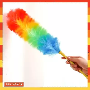 CHỔI PHỦI BỤI SẮC MÀU - Chổi Quét Phủi Bụi Nylon- Chổi Phất Trần Lau Bụi Lông Nhựa Đa Năng Có Thể Uốn Cong MA: CHOI PHUI