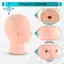 Làm Đẹp Nối Mi Thực Hành Đầu Tập Trang Điểm Thẩm Mỹ Silicon Mềm Đầu Mannequin Manikin Có Lỗ Gắn